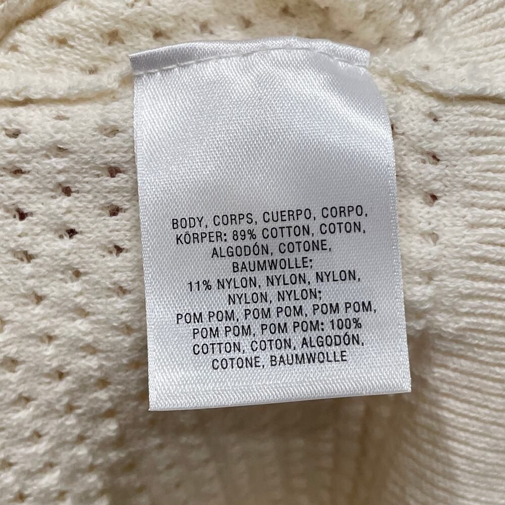 NWT Anthropologie Emilia Pommed Pullover Sweater Ivory Cream - Size: Small - Picture 7 of 7